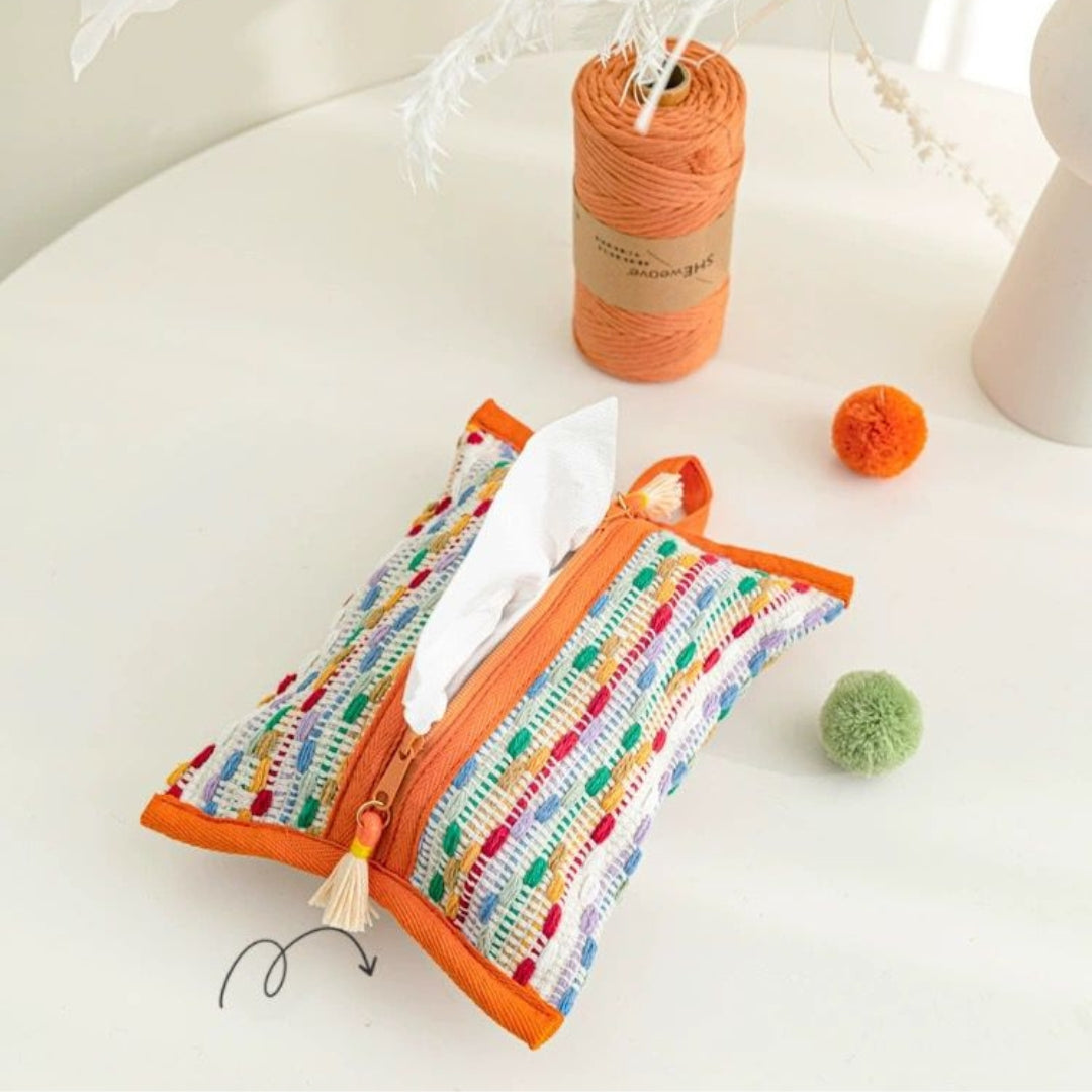 Fabric Vibrant Tissue Box