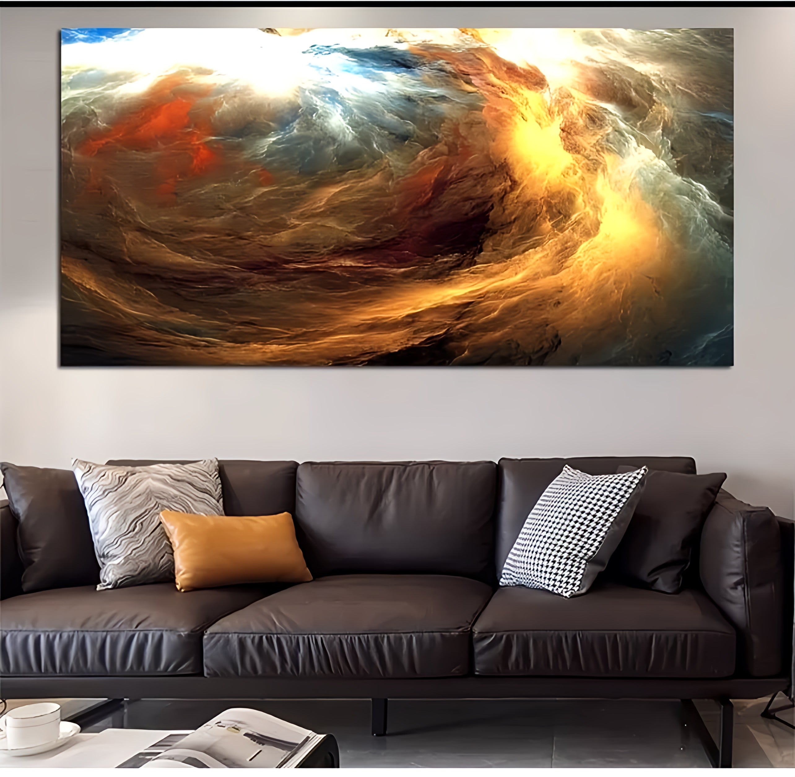Abstract Colorful Landscape Canvas
