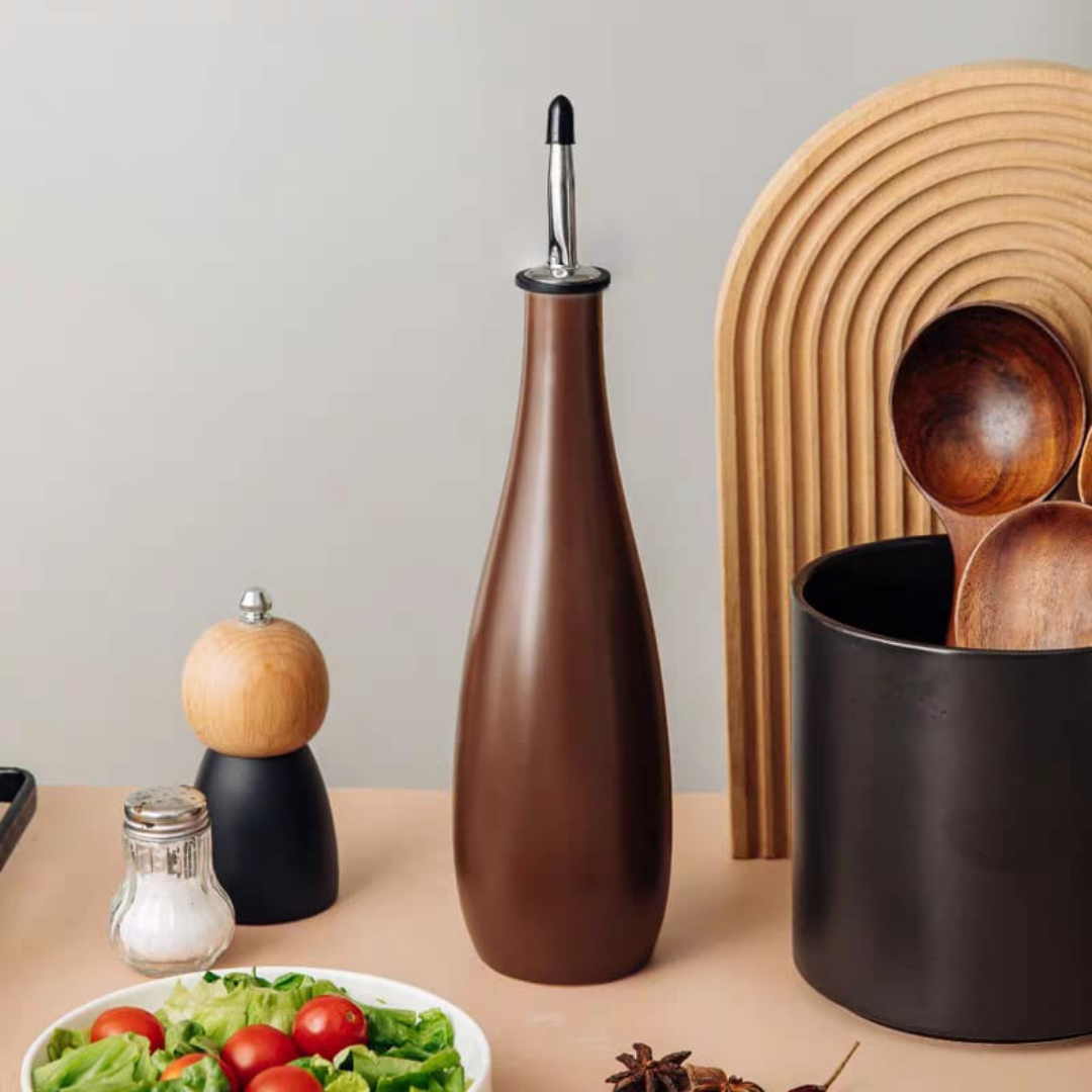 Tear oil and vinegar bottles