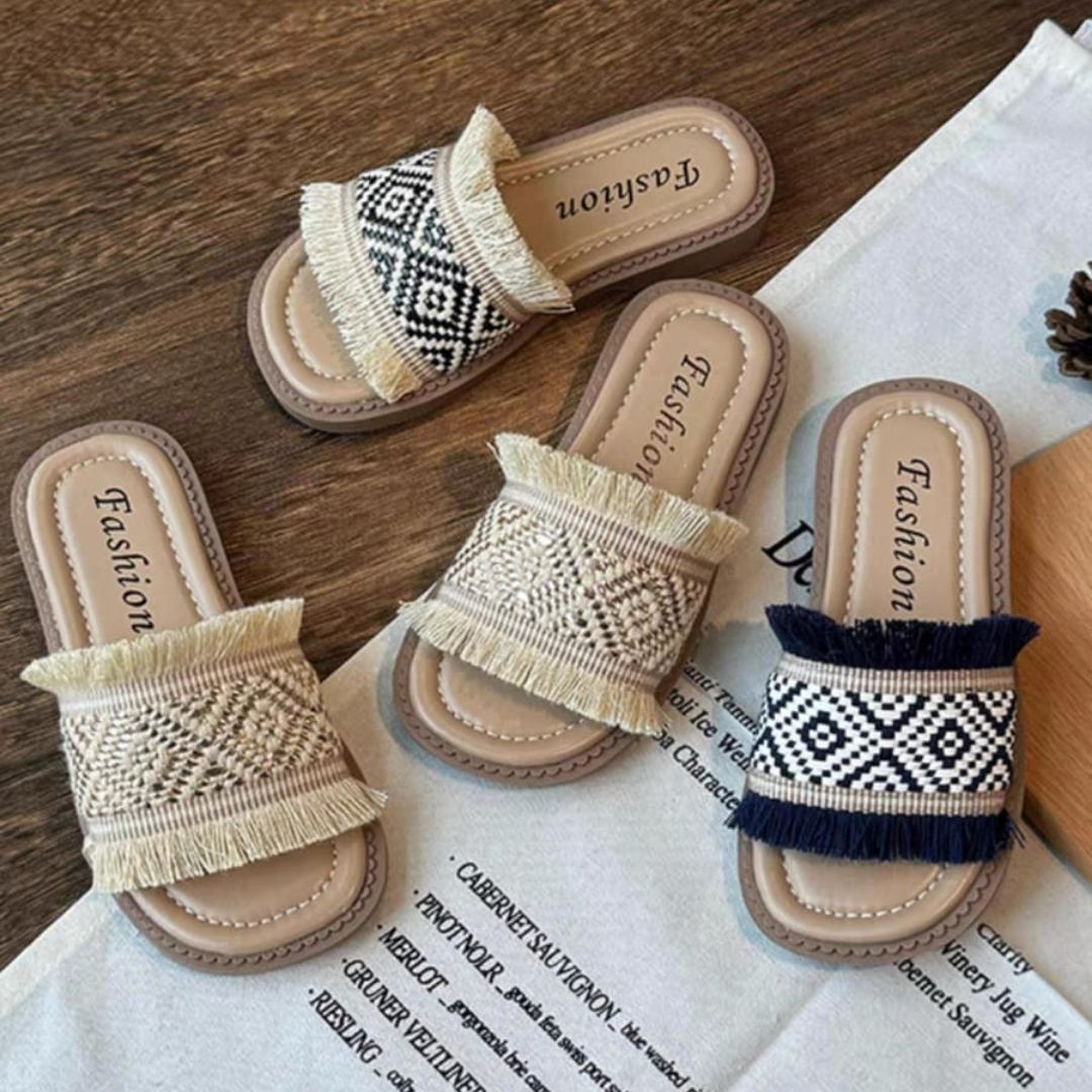 Fringed Trendy Slipper