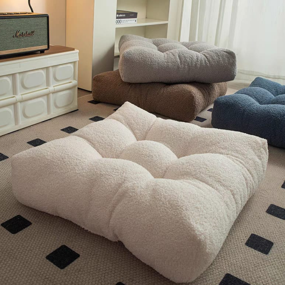 On the floor cushions