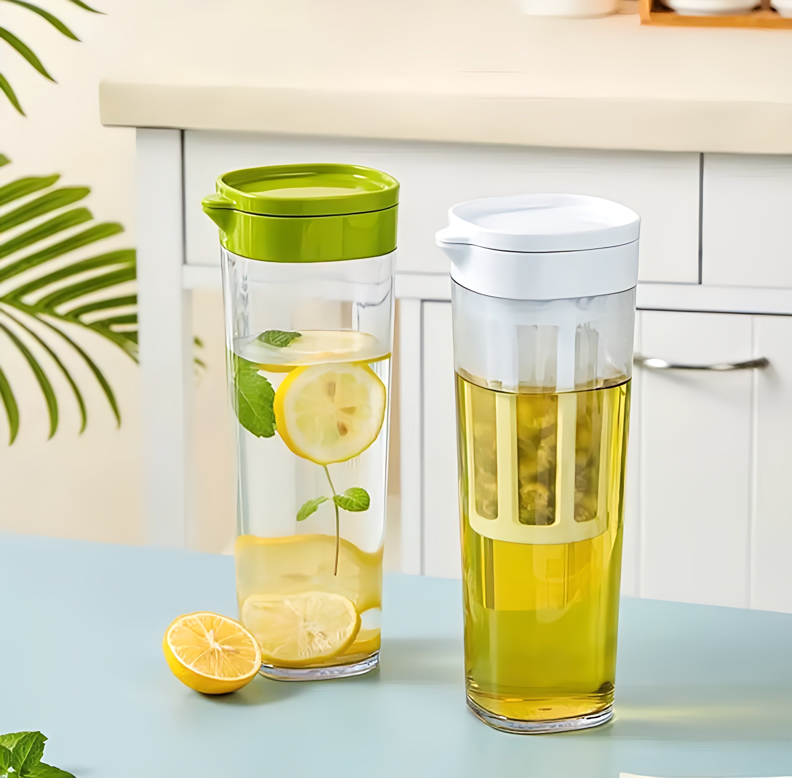 Beverage jug plastic pitcher.