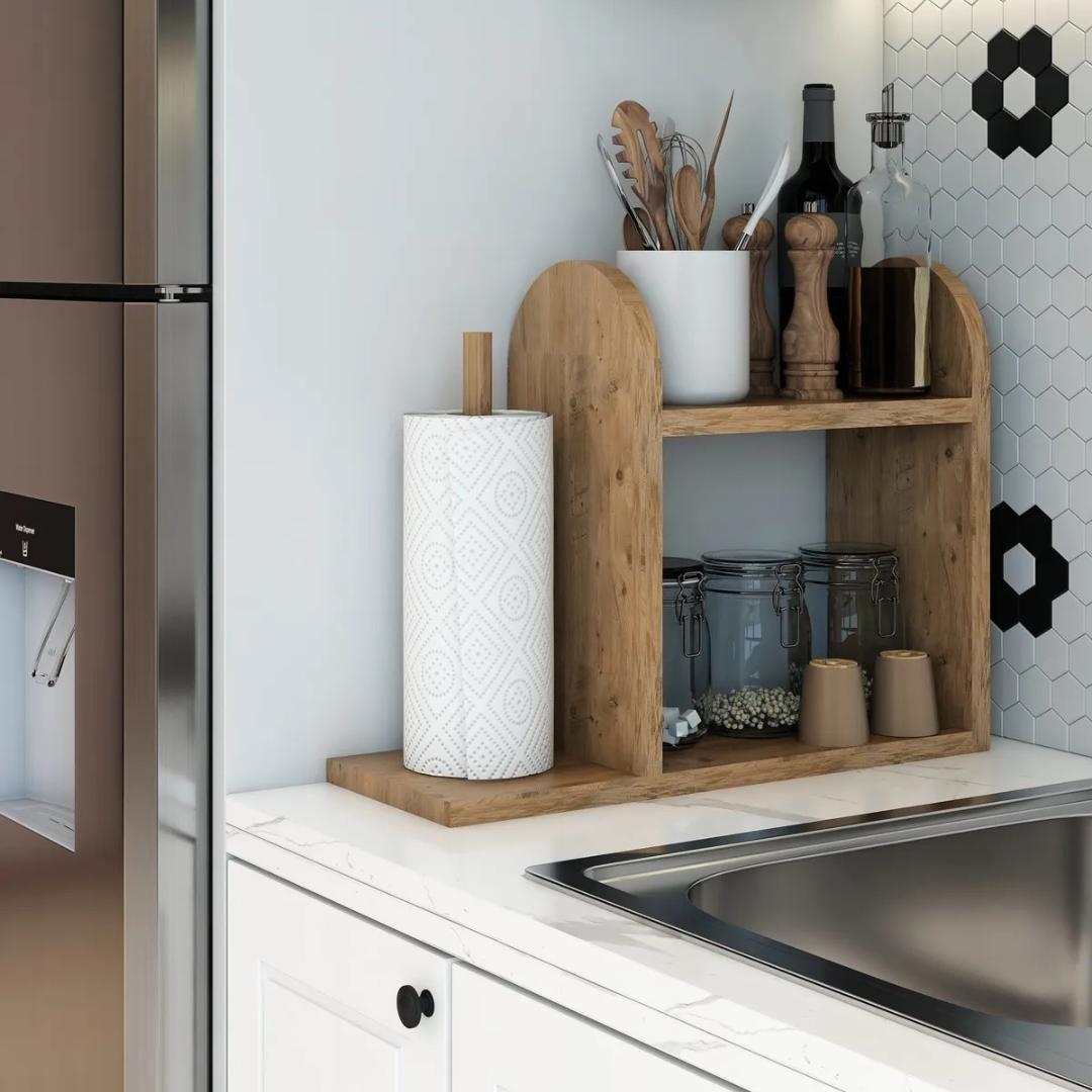 Modish Kitchen Countertop Shelf