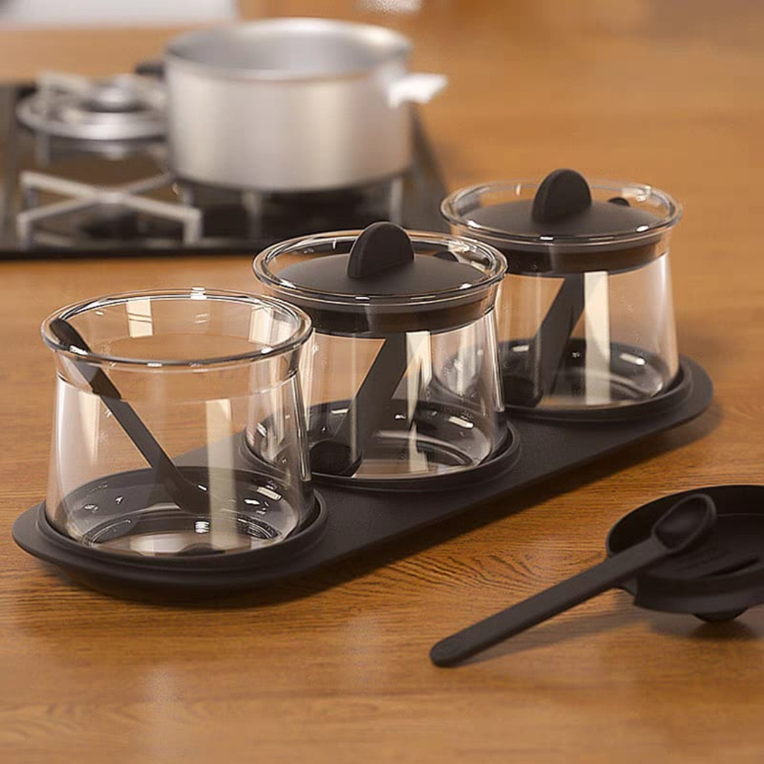 Broum spices jars