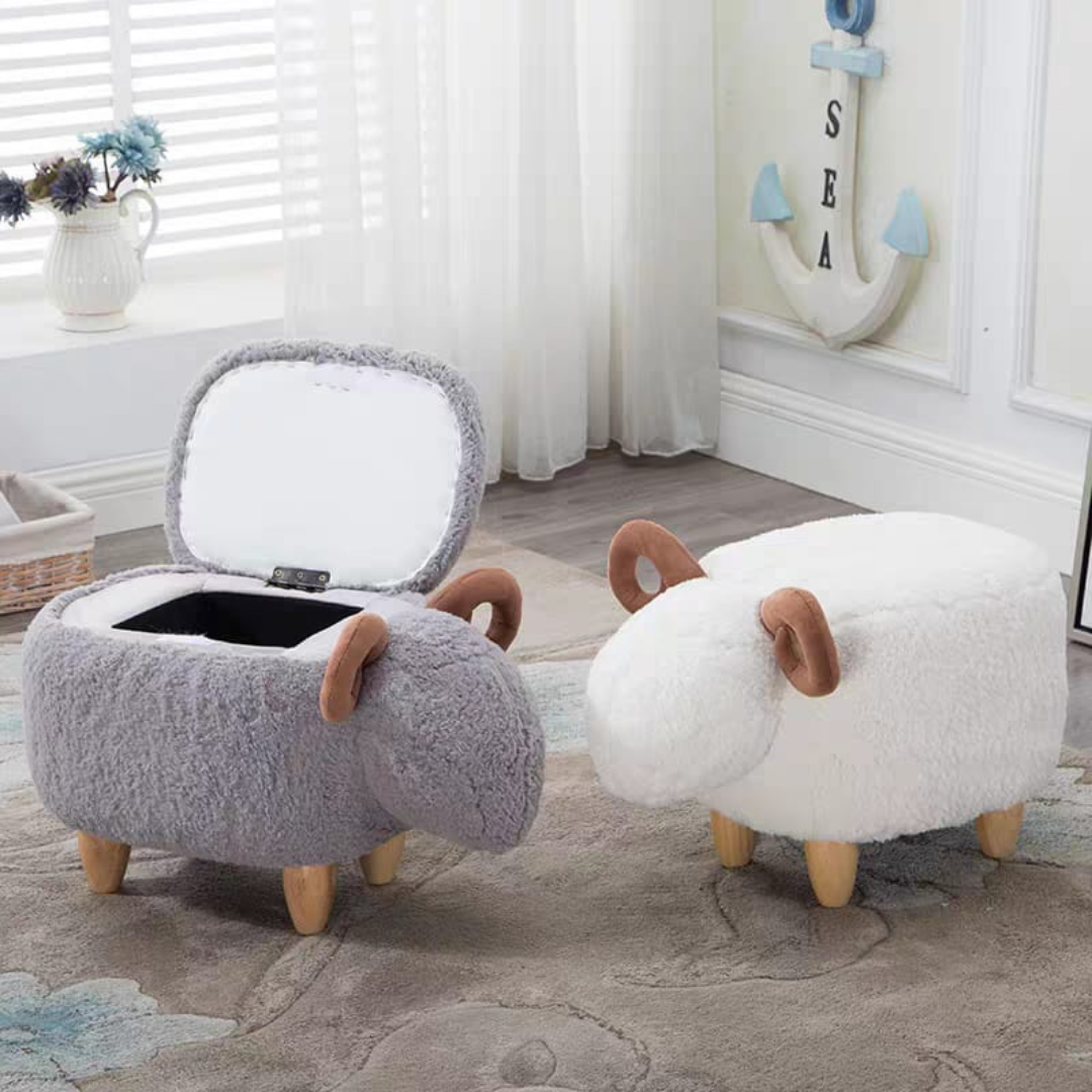 Mouton 2in1 kids room stool and storage box