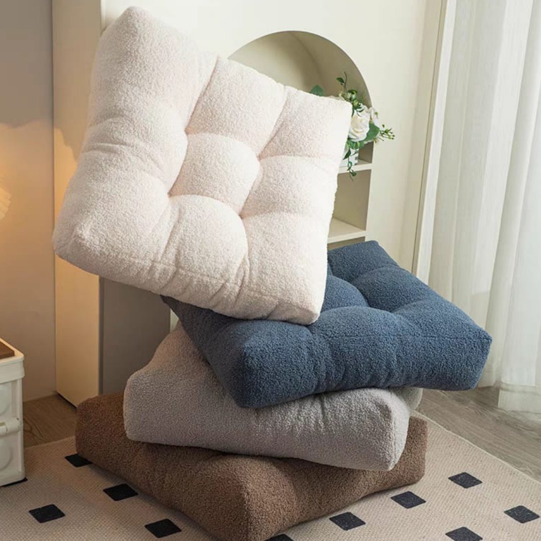 On the floor cushions