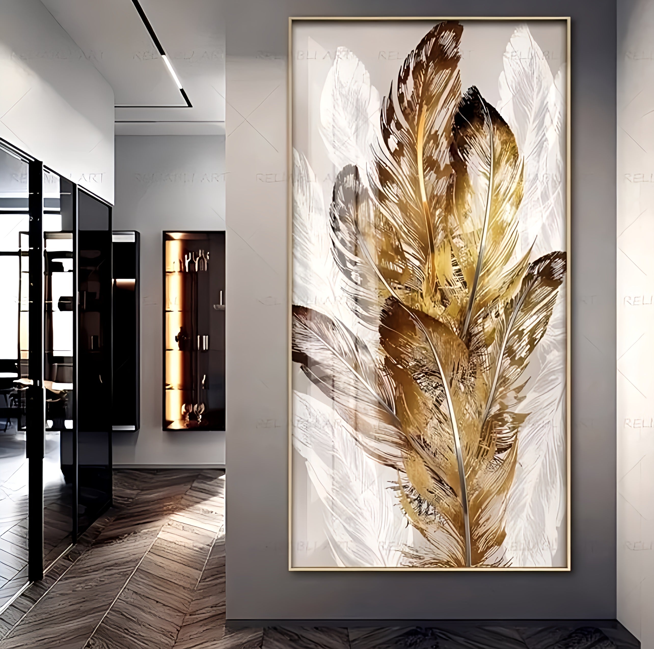 Golden Feather Canvas
