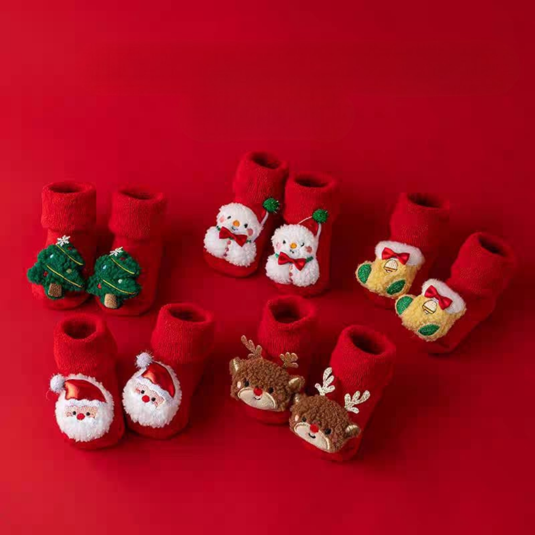 Christmas baby socks