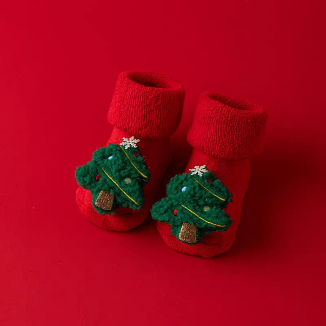 Christmas baby socks