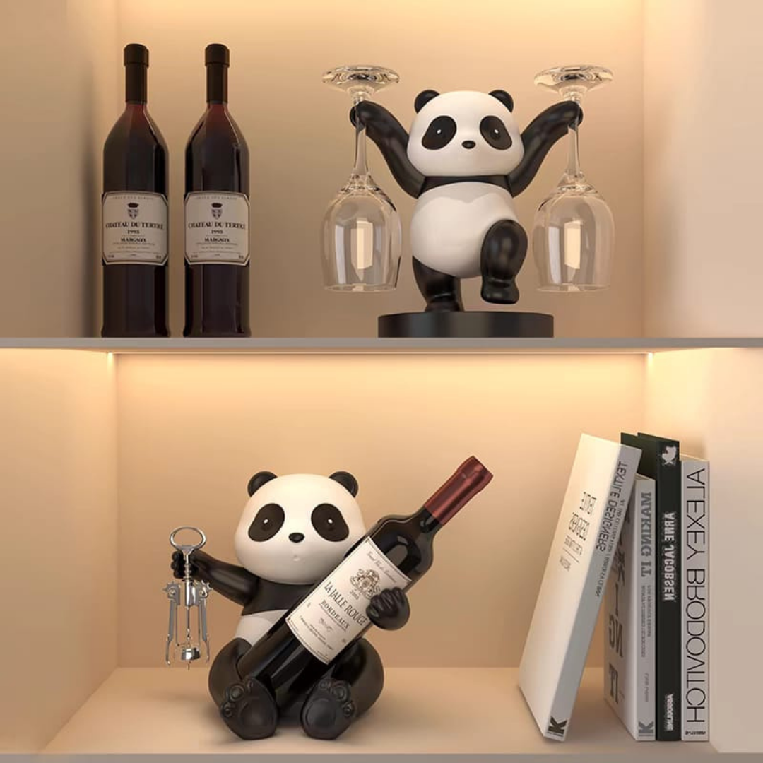 Panda wine holder