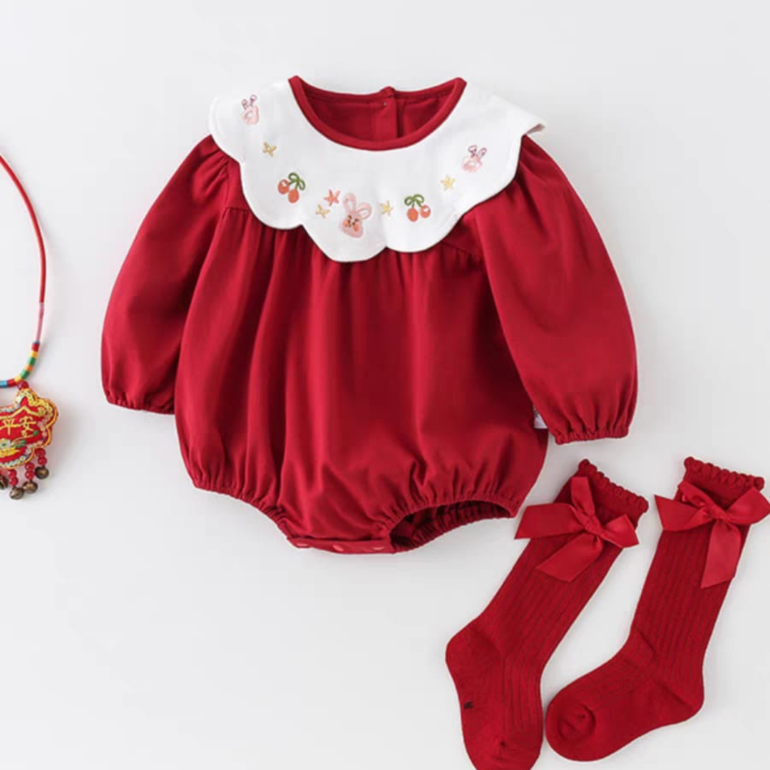 Christmas baby girl set