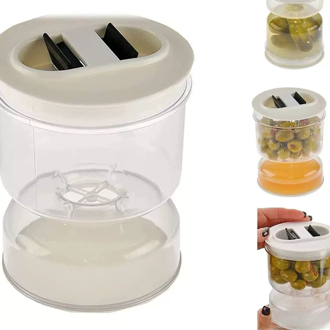 Dry and wet separation olive & pickle jar