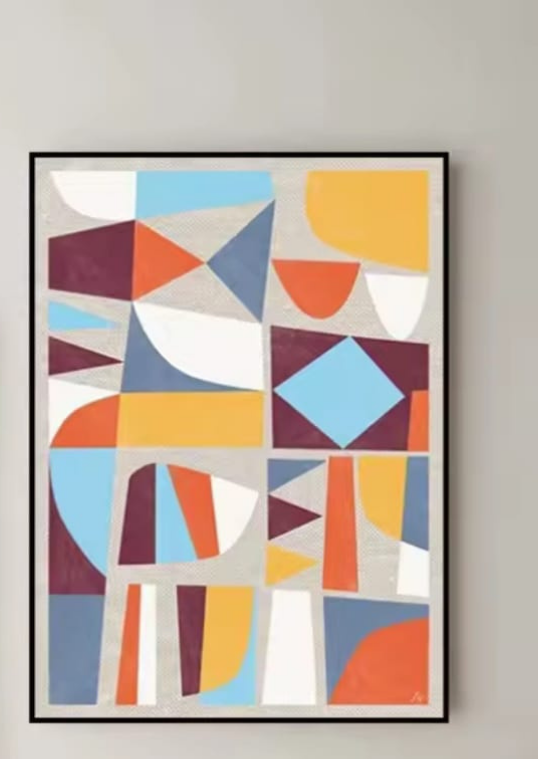Geom art canvas painting