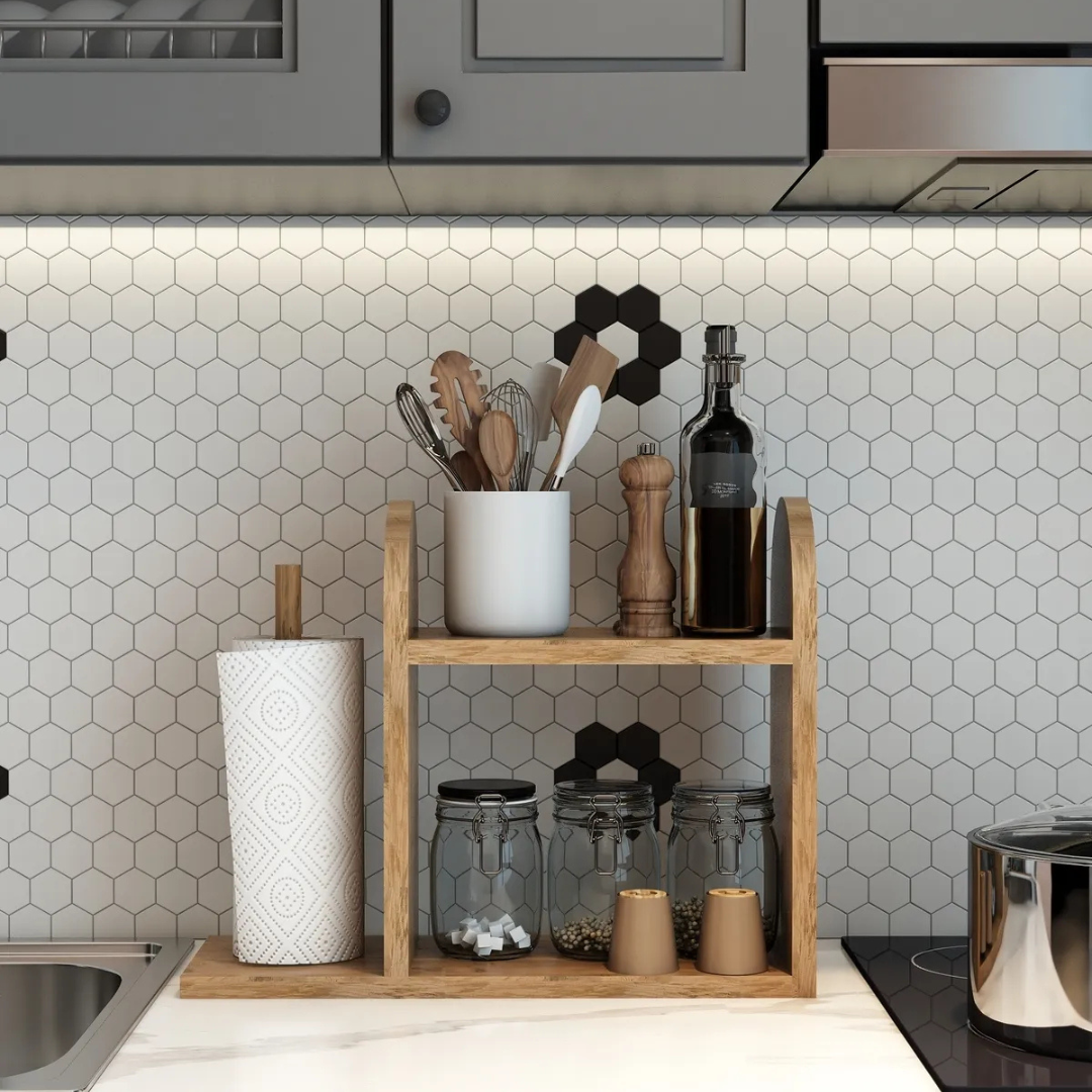 Modish Kitchen Countertop Shelf