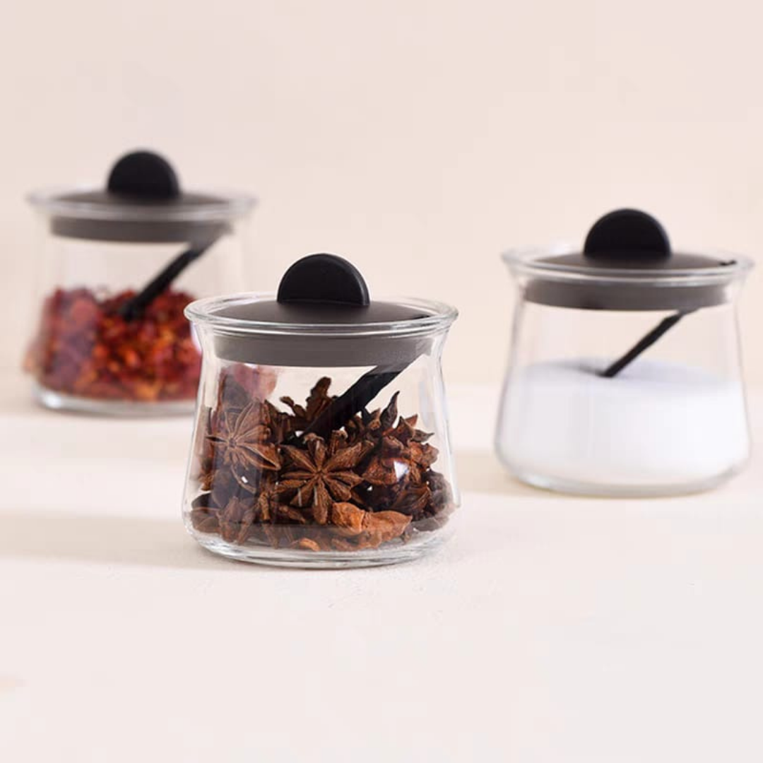 Broum spices jars