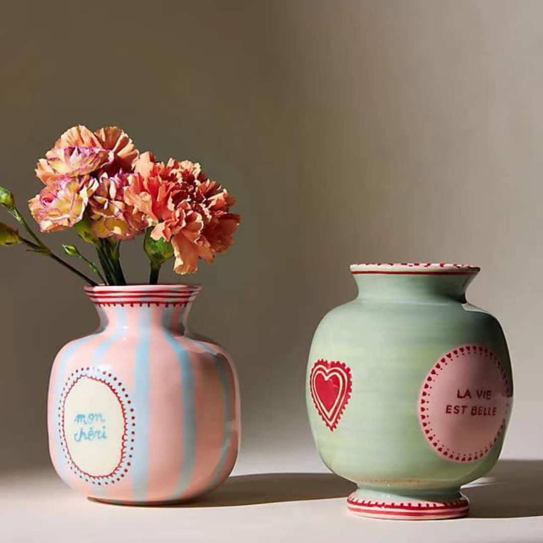 Cheri la vie est belle table vase