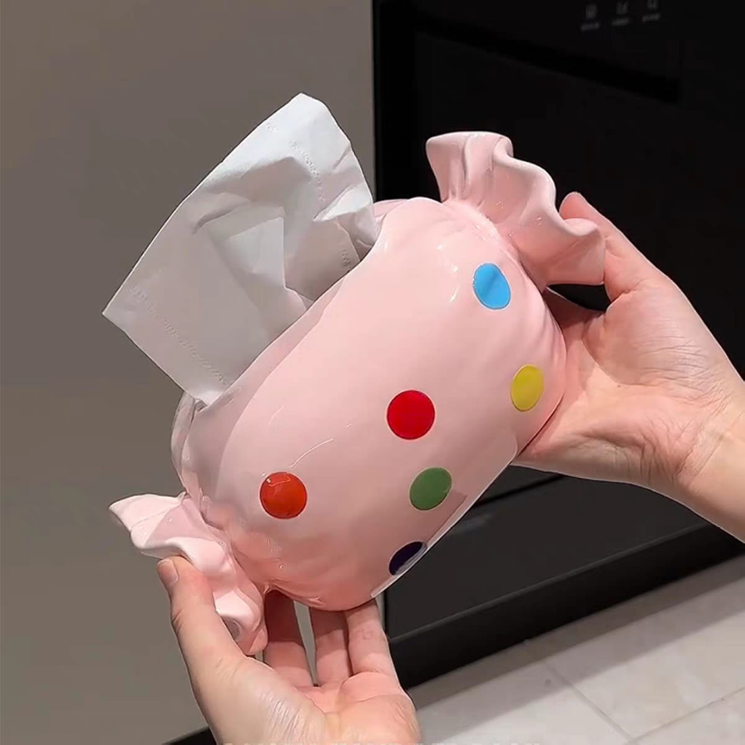 Rose bonbon tissue box