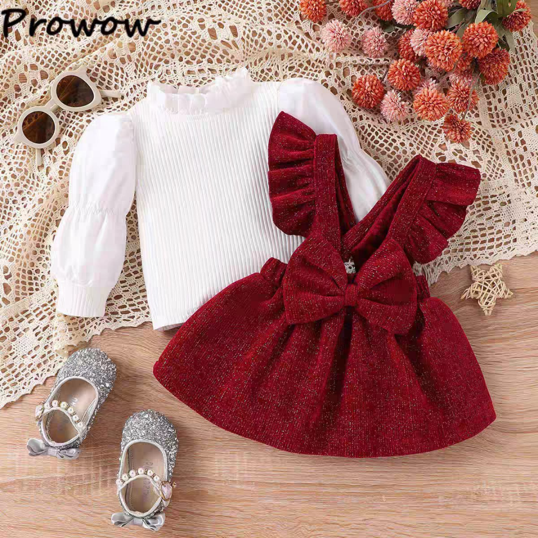 Christmas baby girl dress set