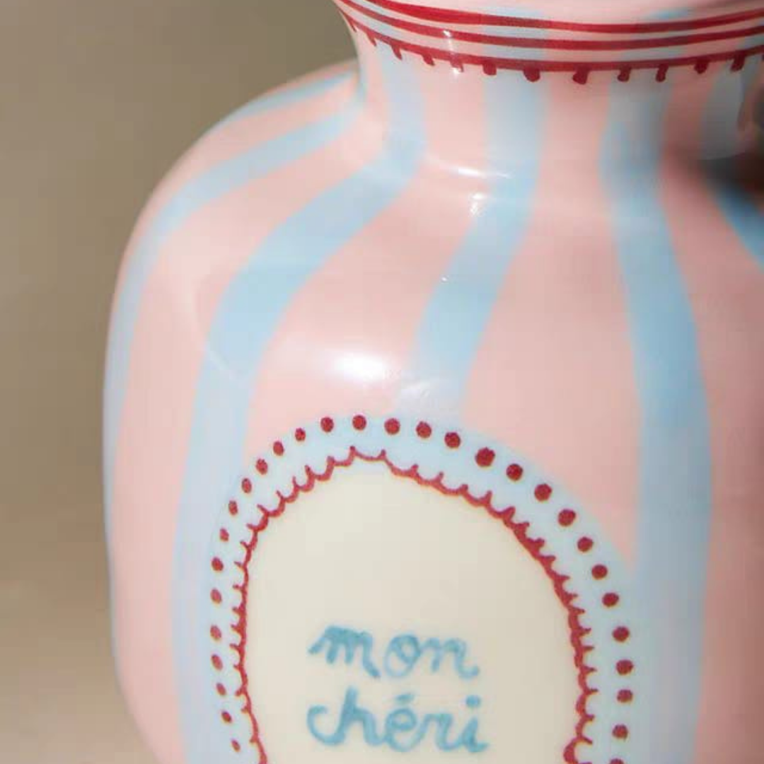 Cheri la vie est belle table vase