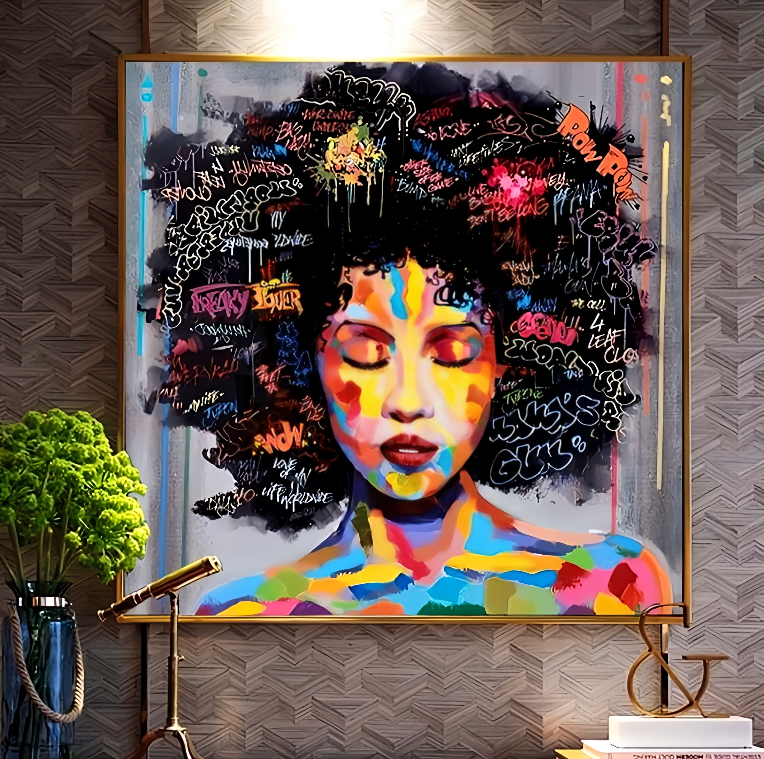 Abstract African Woman Portrait