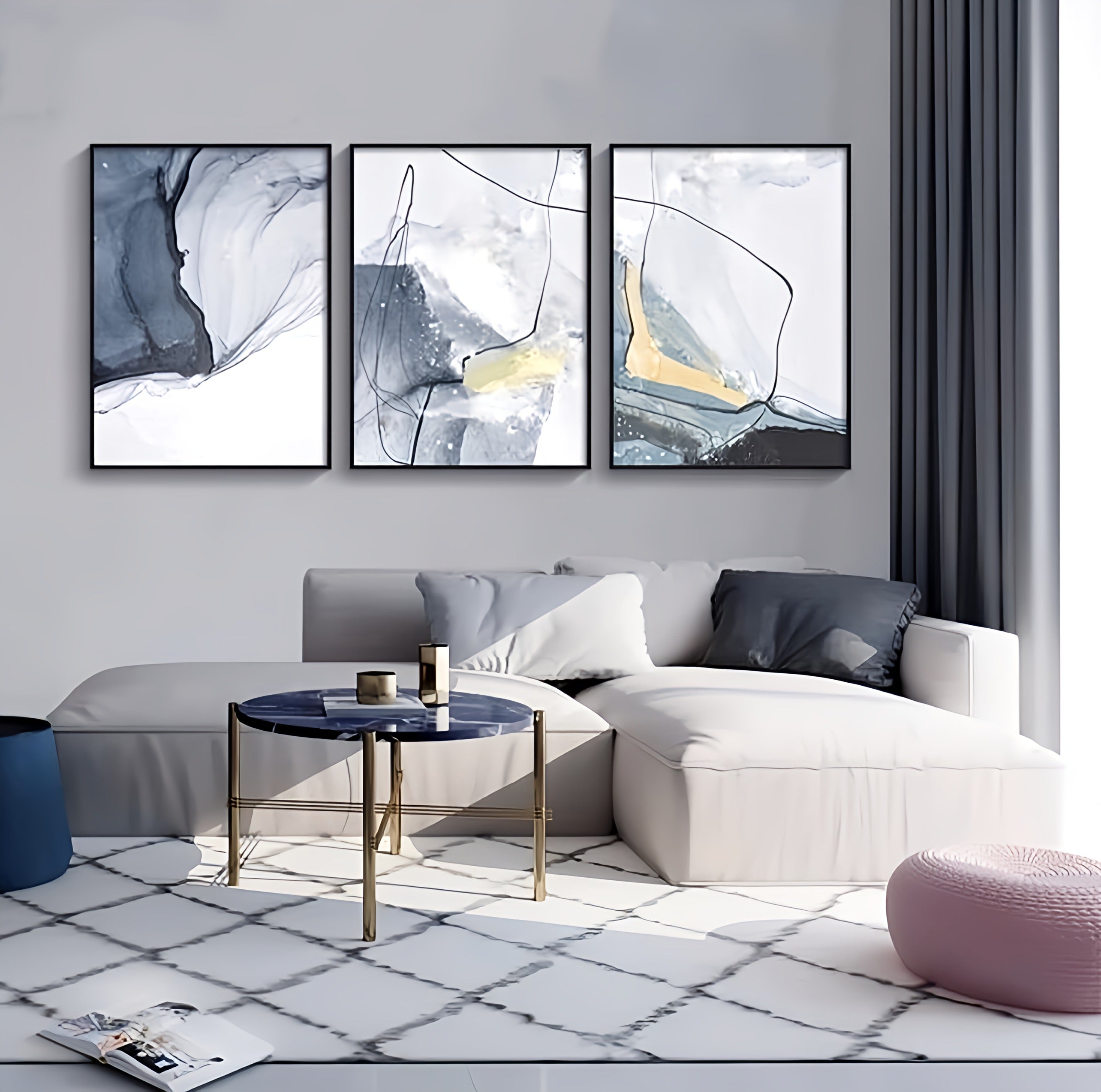 Watercolor Line Prints Art Posters