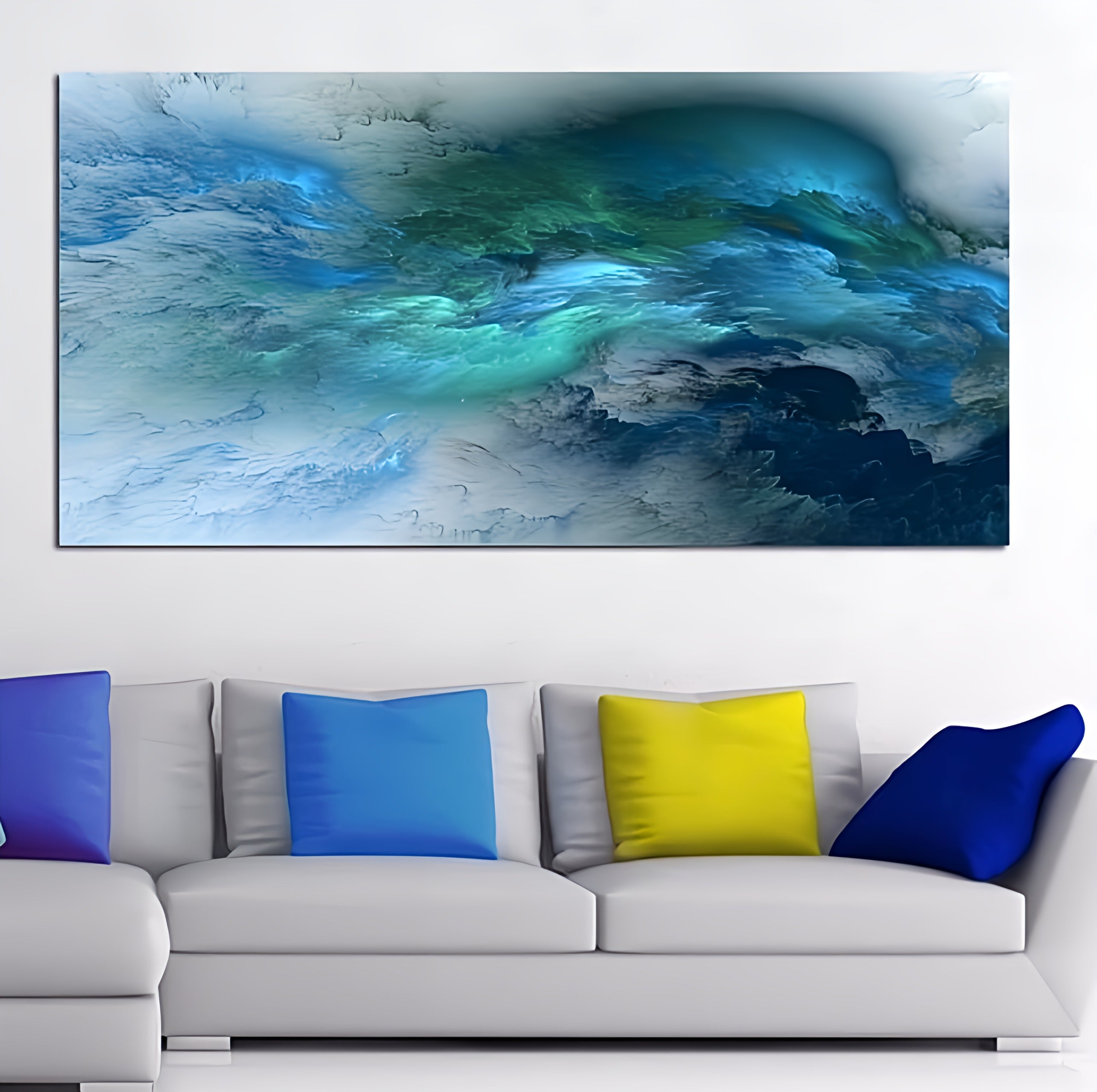 Creative Blue Lines Canvas