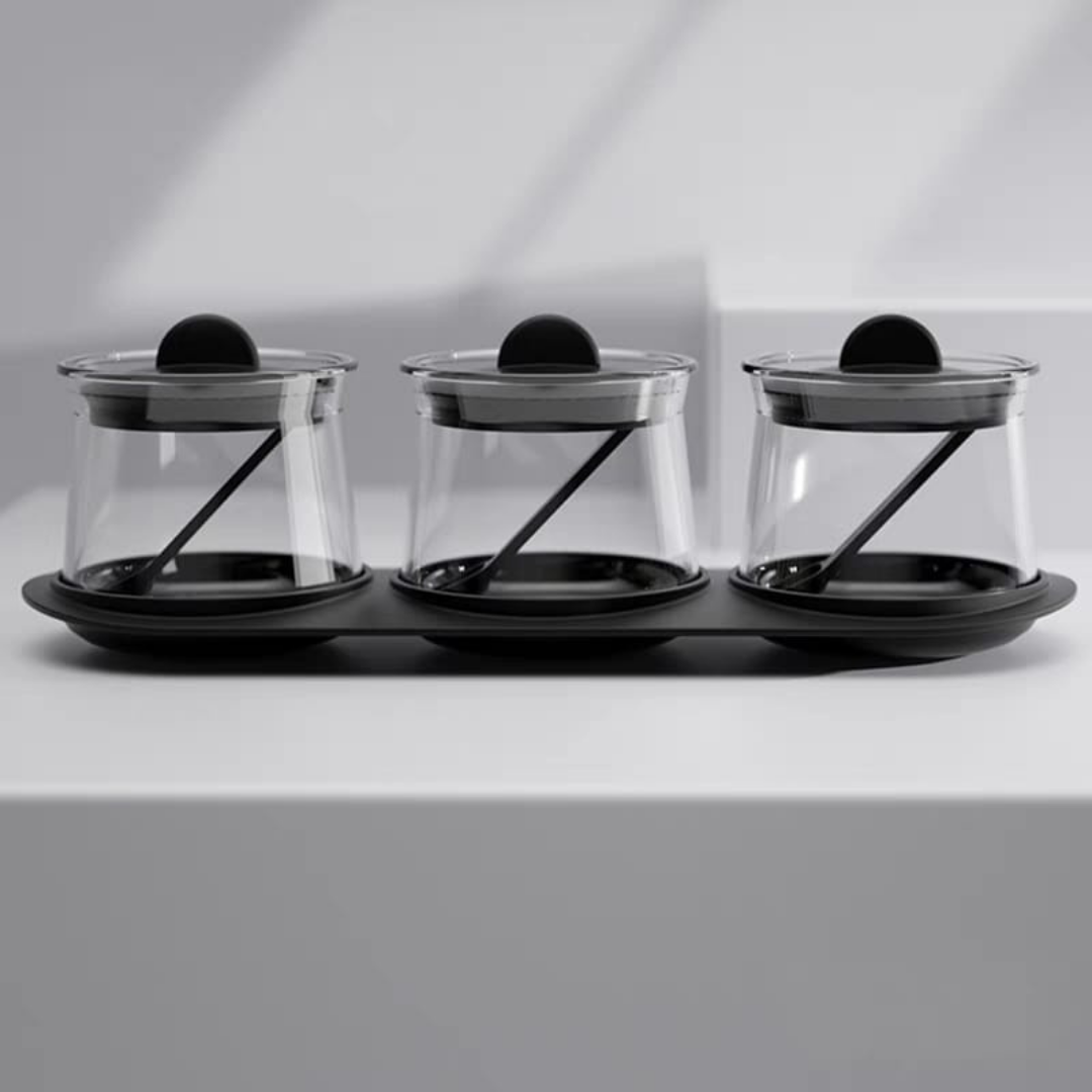 Broum spices jars