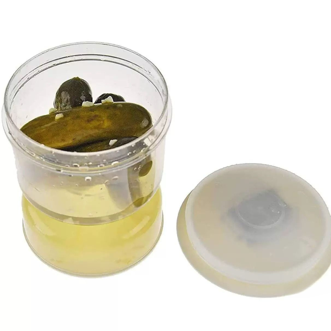 Dry and wet separation olive & pickle jar