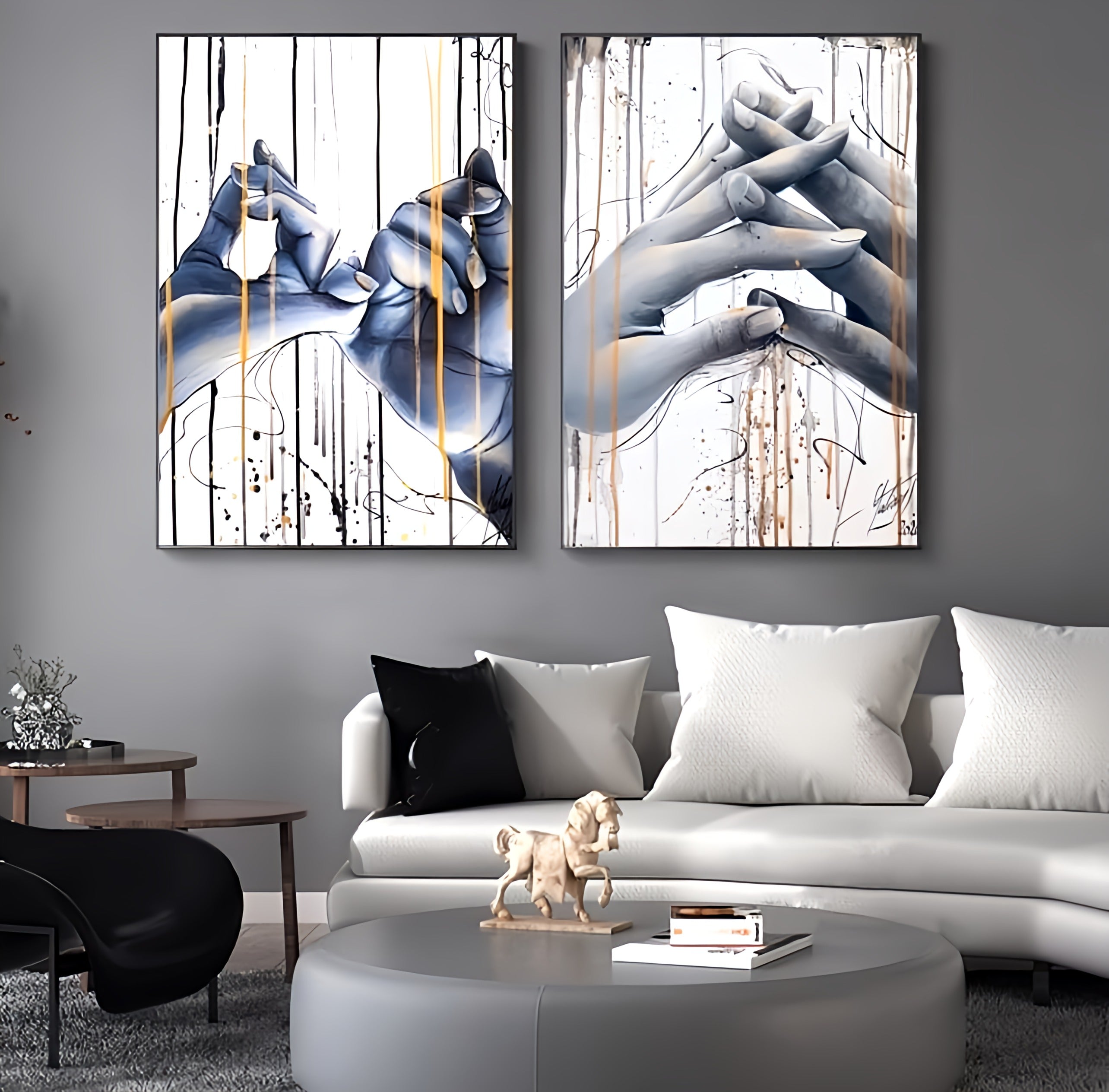 Hand in Hand Wall Painting