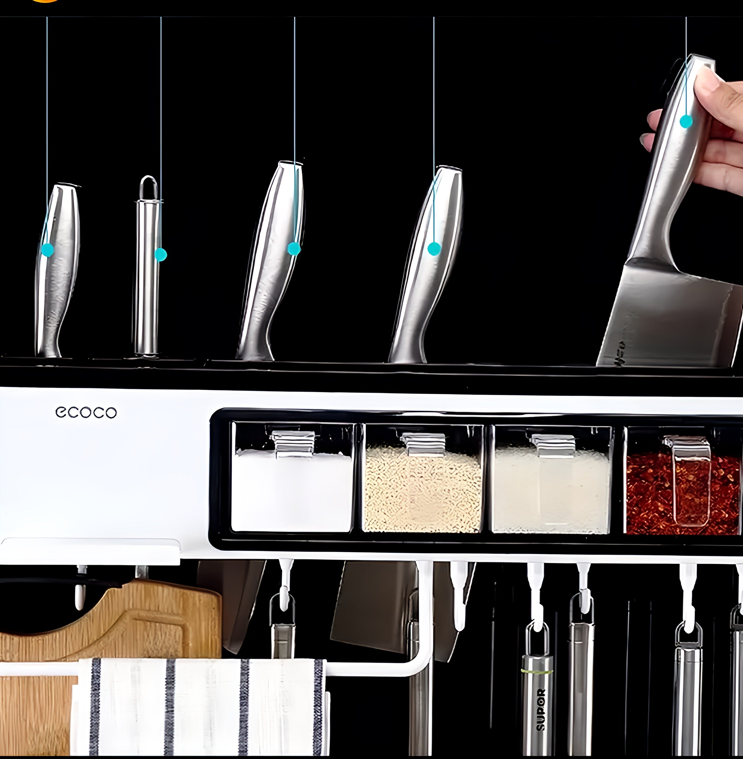 Ecoco Wall-Mounted Storage Rack