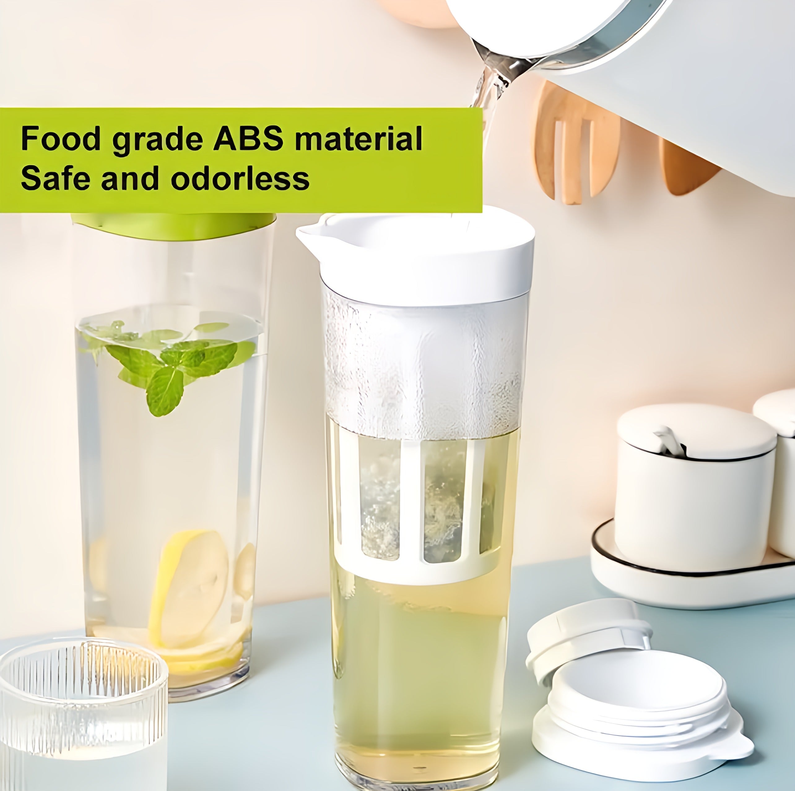 Beverage jug plastic pitcher.