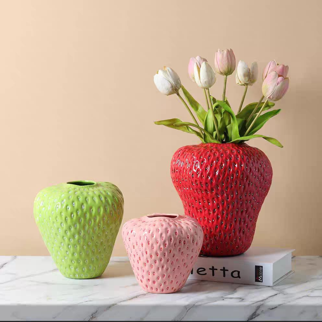 Strawberry table vase