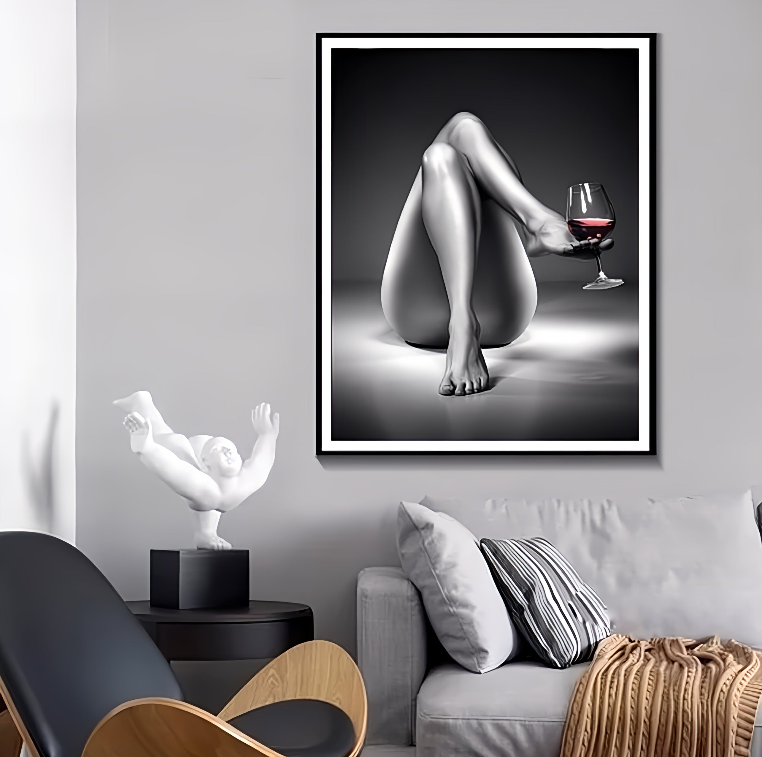 Woman & Wine Glass painting