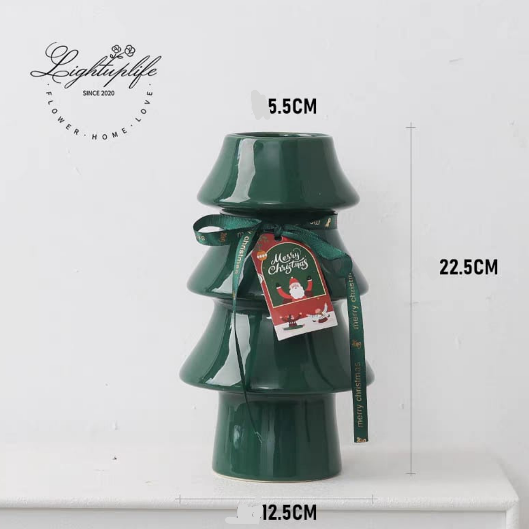 Christmas table vase decoration