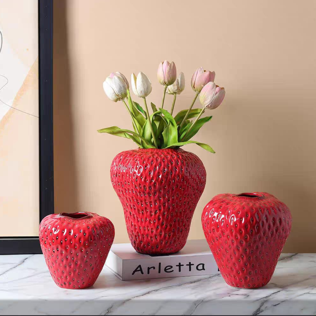 Strawberry table vase