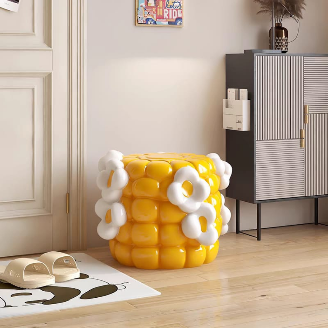 Popcorn coffee table and tabouret