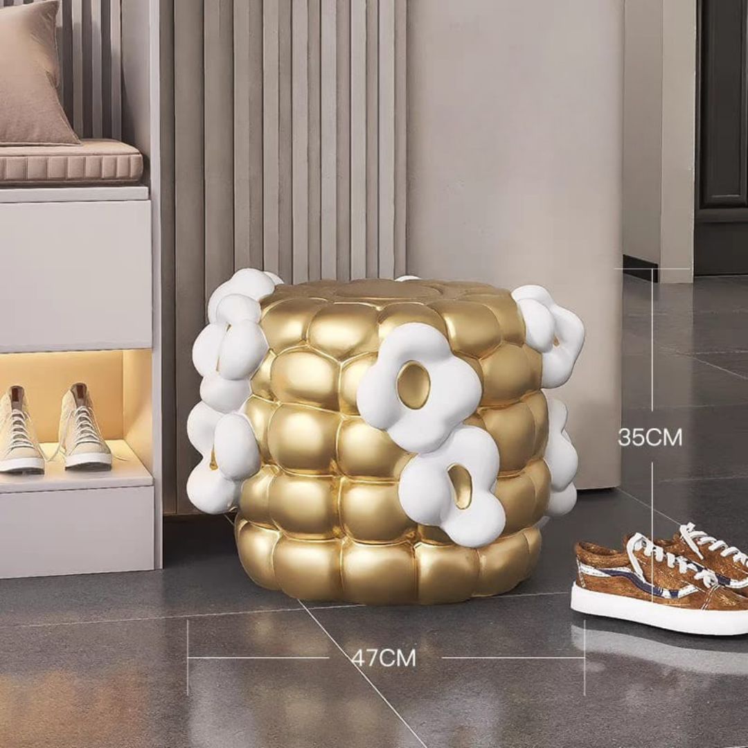 Popcorn coffee table and tabouret