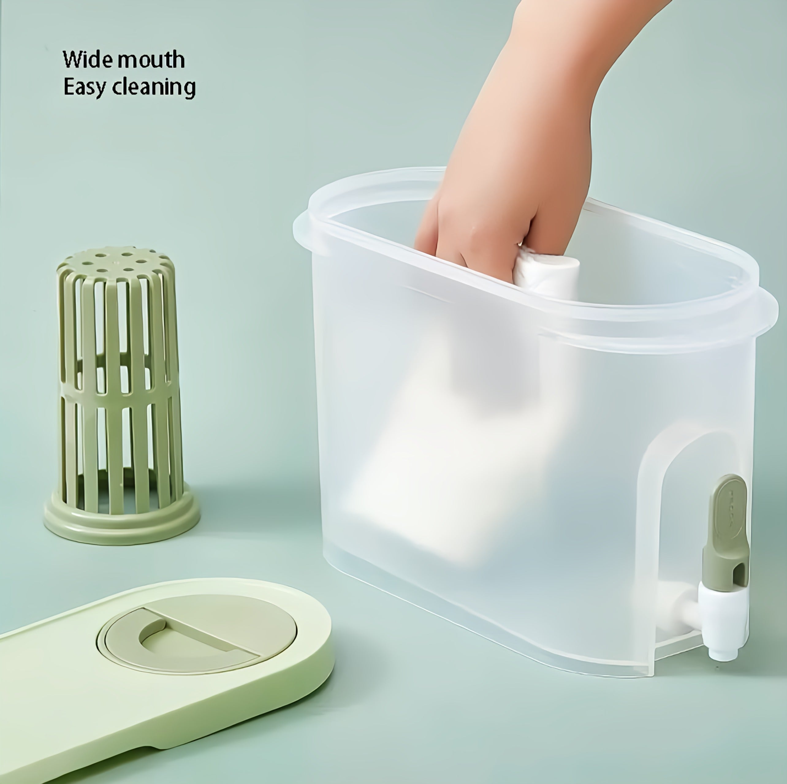 Water Pitcher With Tap Cups Holder