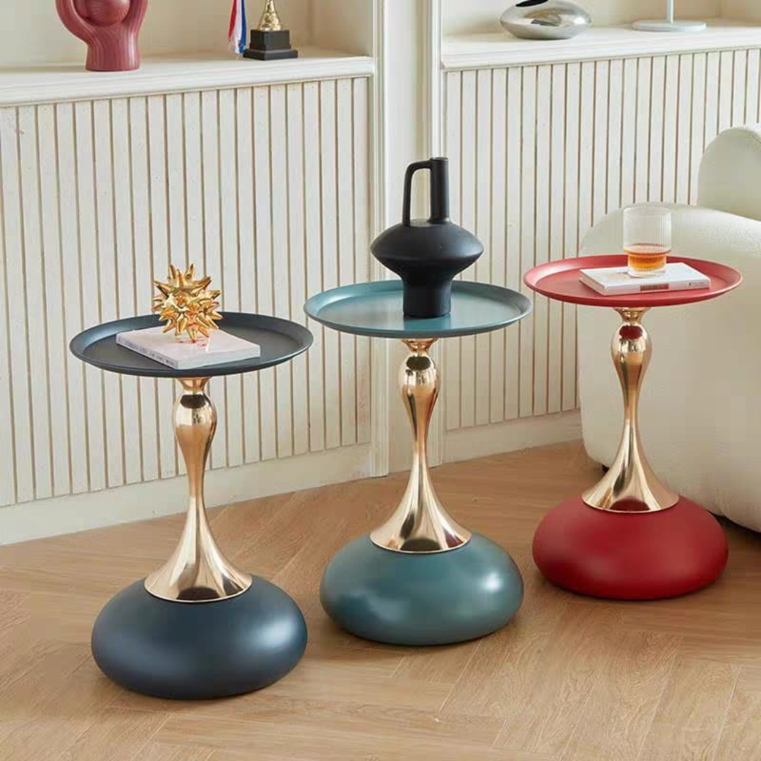 The metallic coffee table