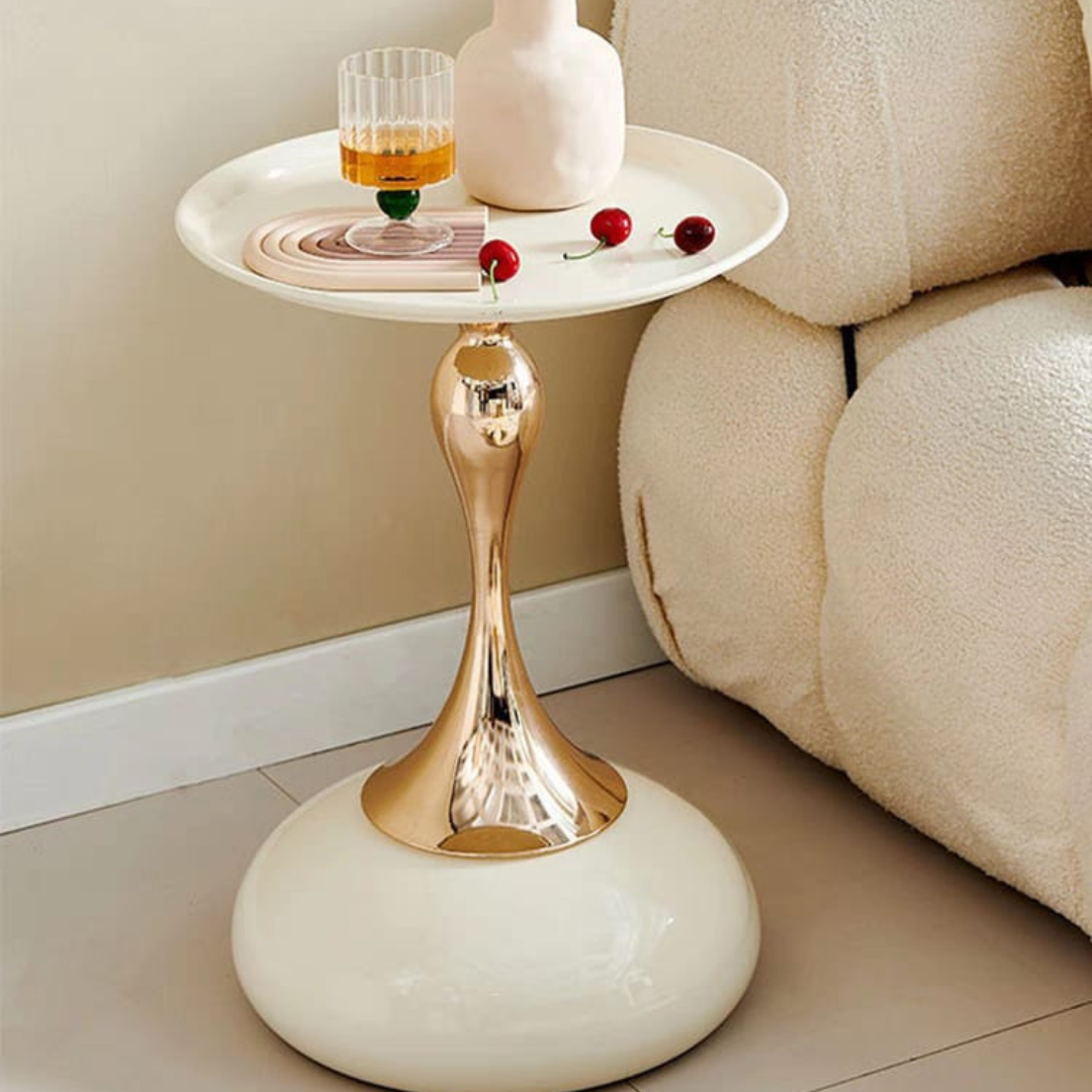 The metallic coffee table