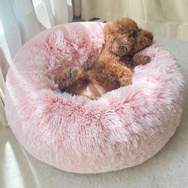 Round Plush Bed