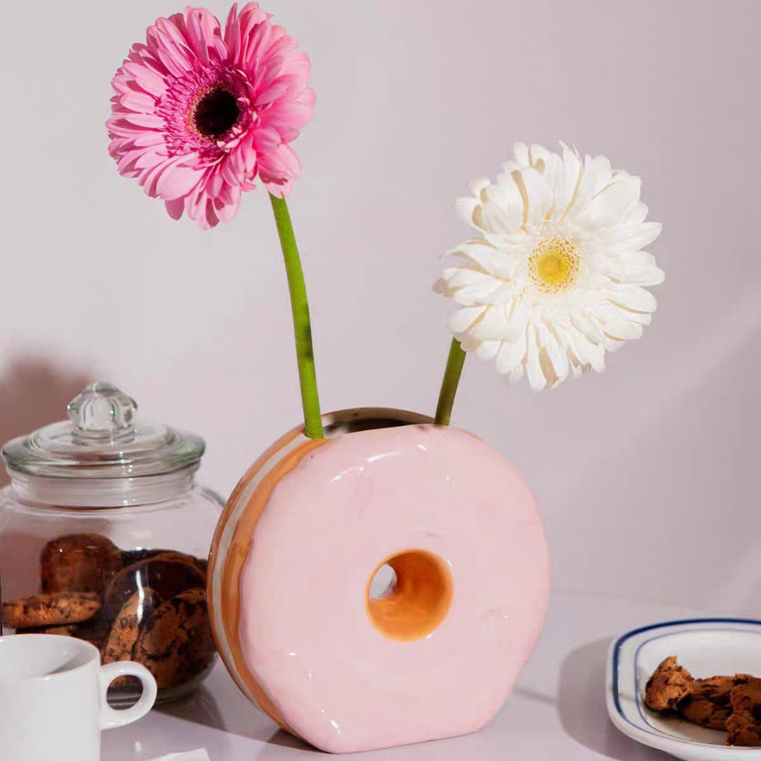 Donut and Burger table vase