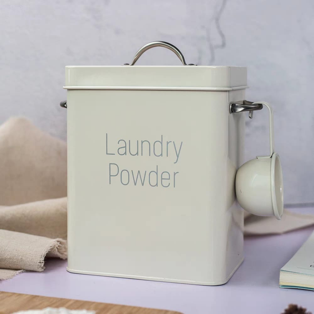 Laundry powder storage box