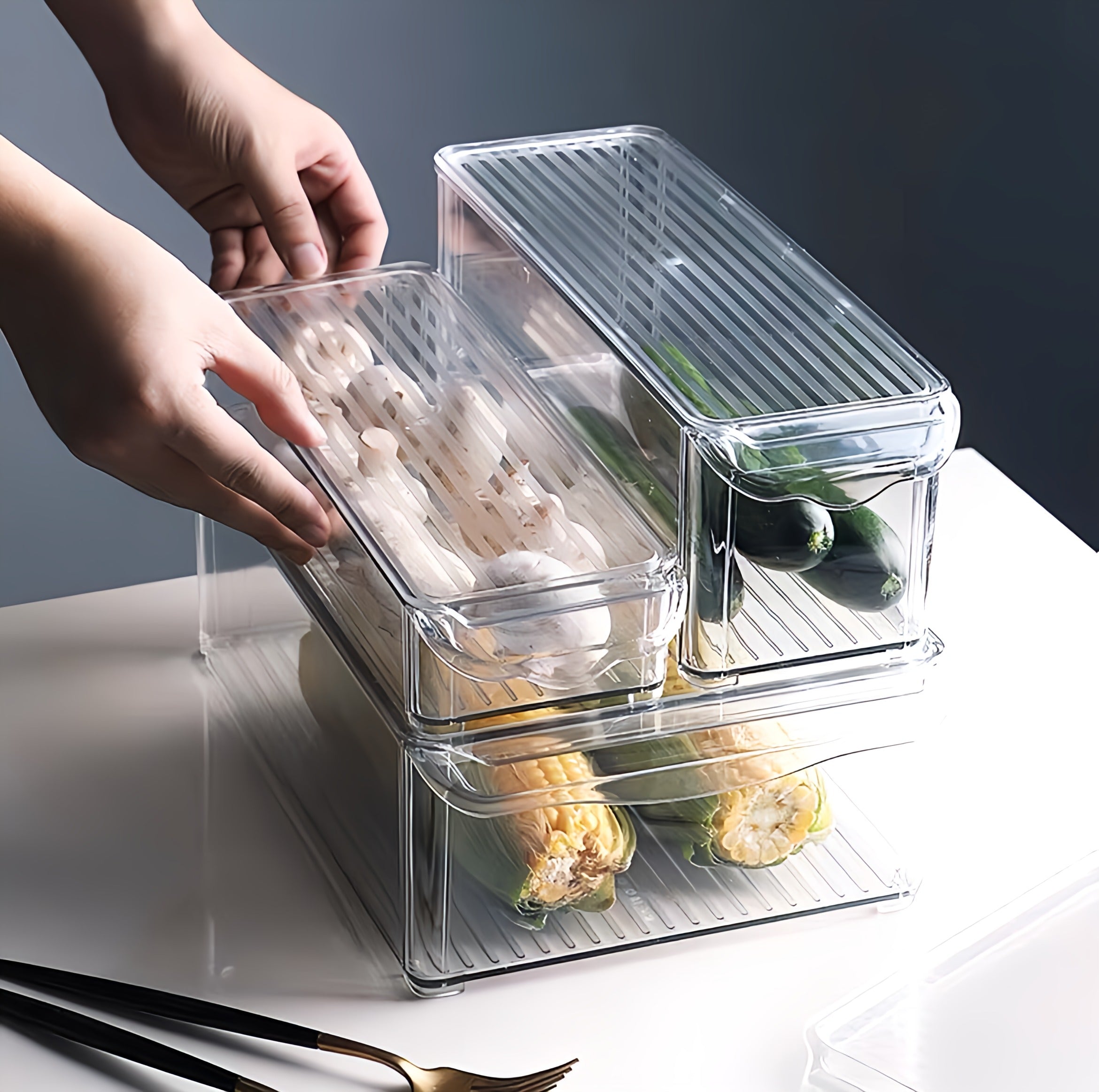 Refrigerator Vegetable & Fruits Organizer Box