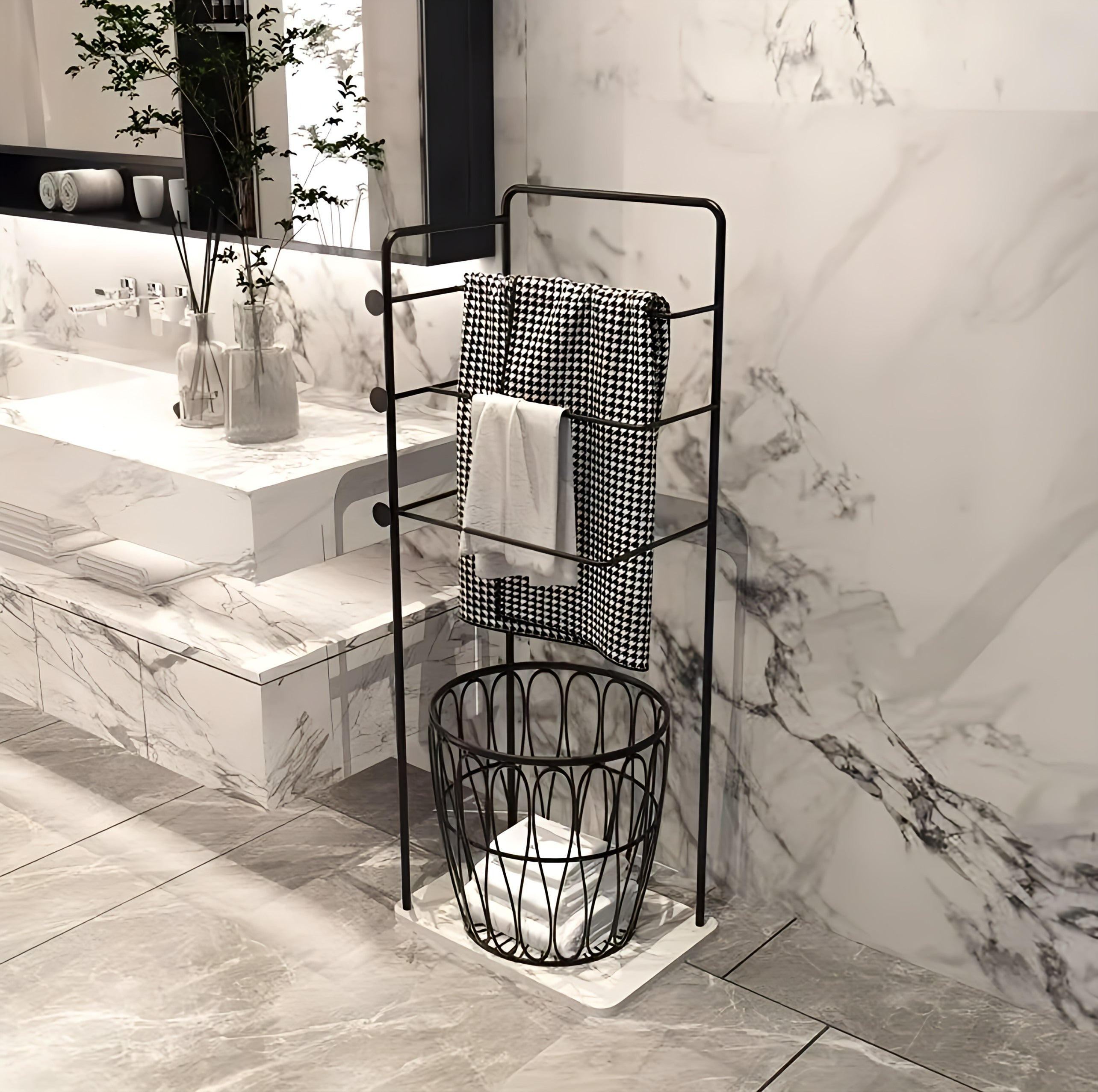 Towel Holder & Basket