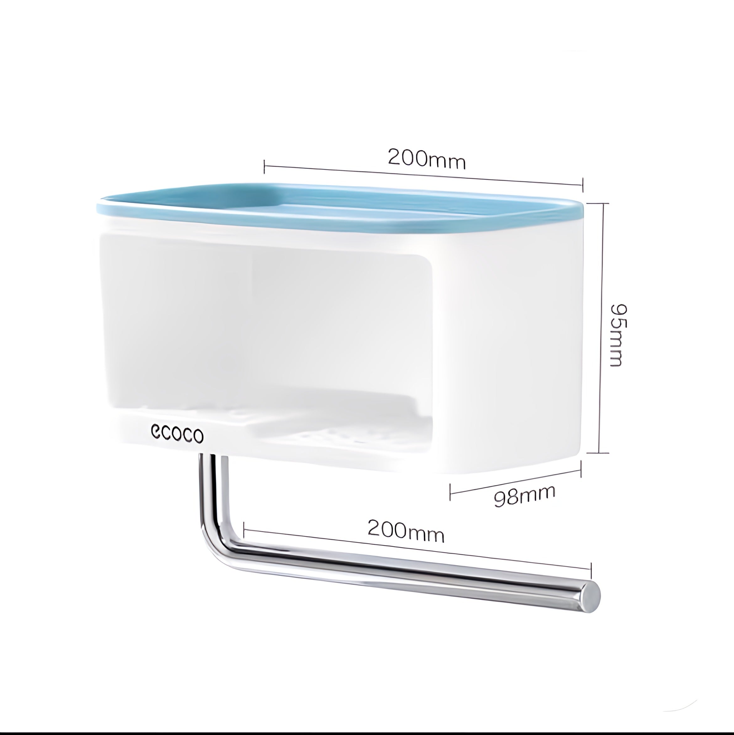 Ecoco Shelf Soap Sponge Holder with Towel Hanger