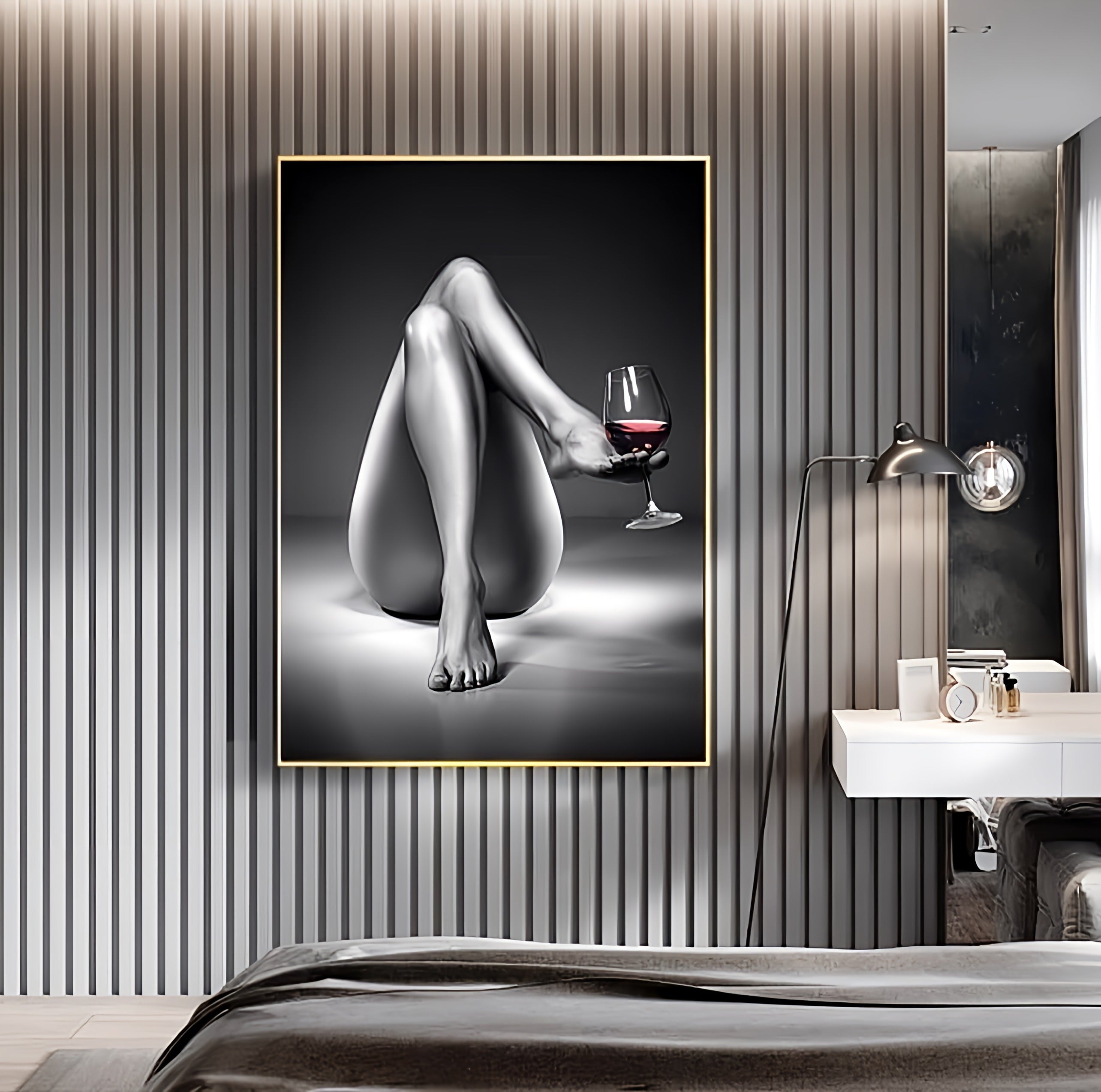 Woman & Wine Glass painting