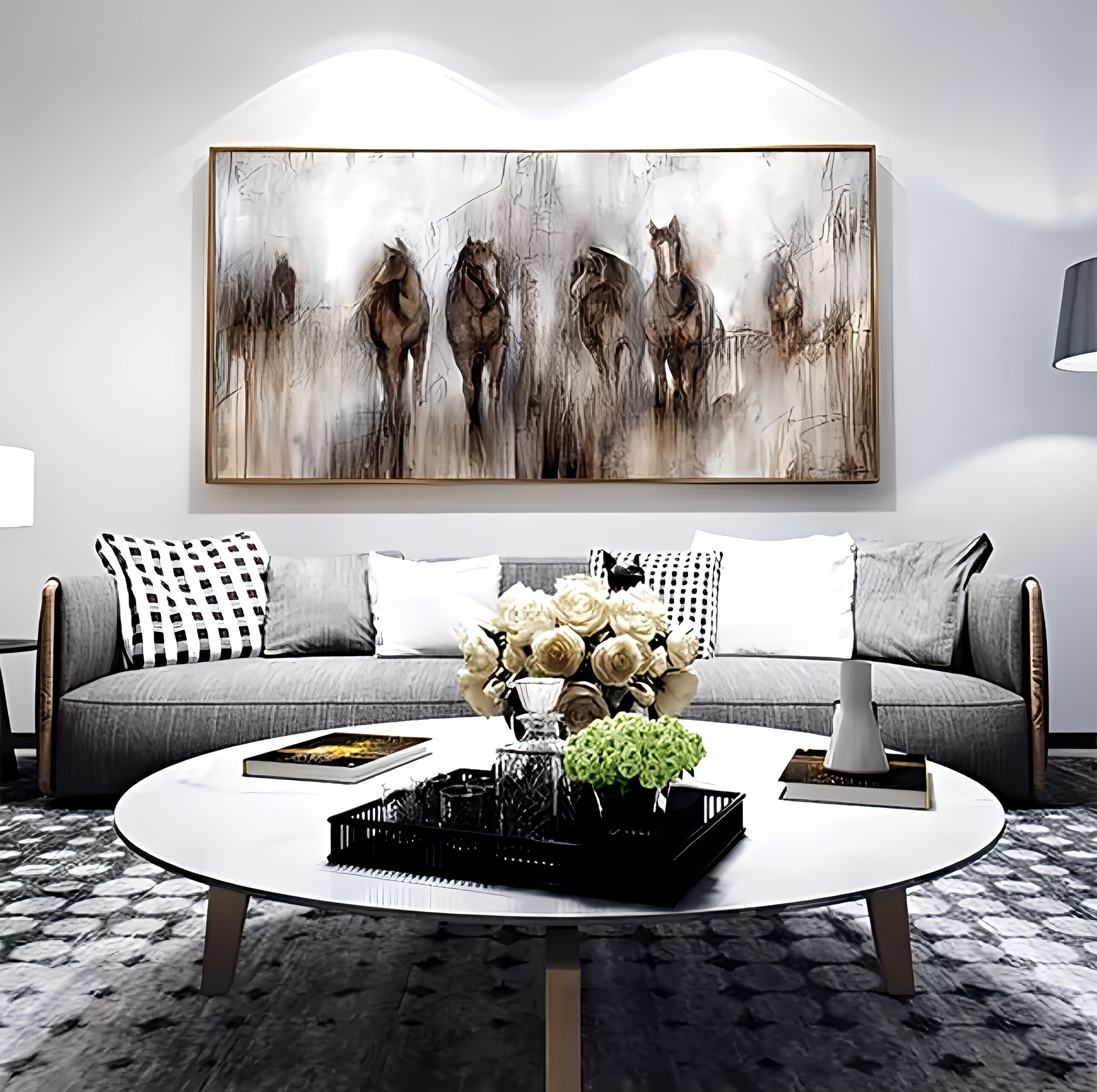 Abstract Horses Painting