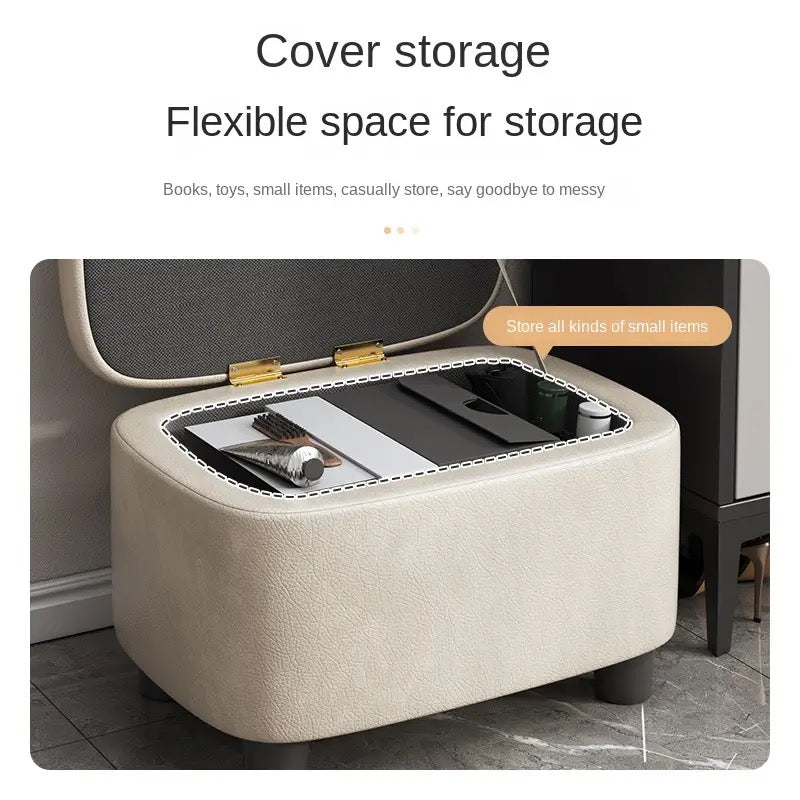 Leather Storage Bench