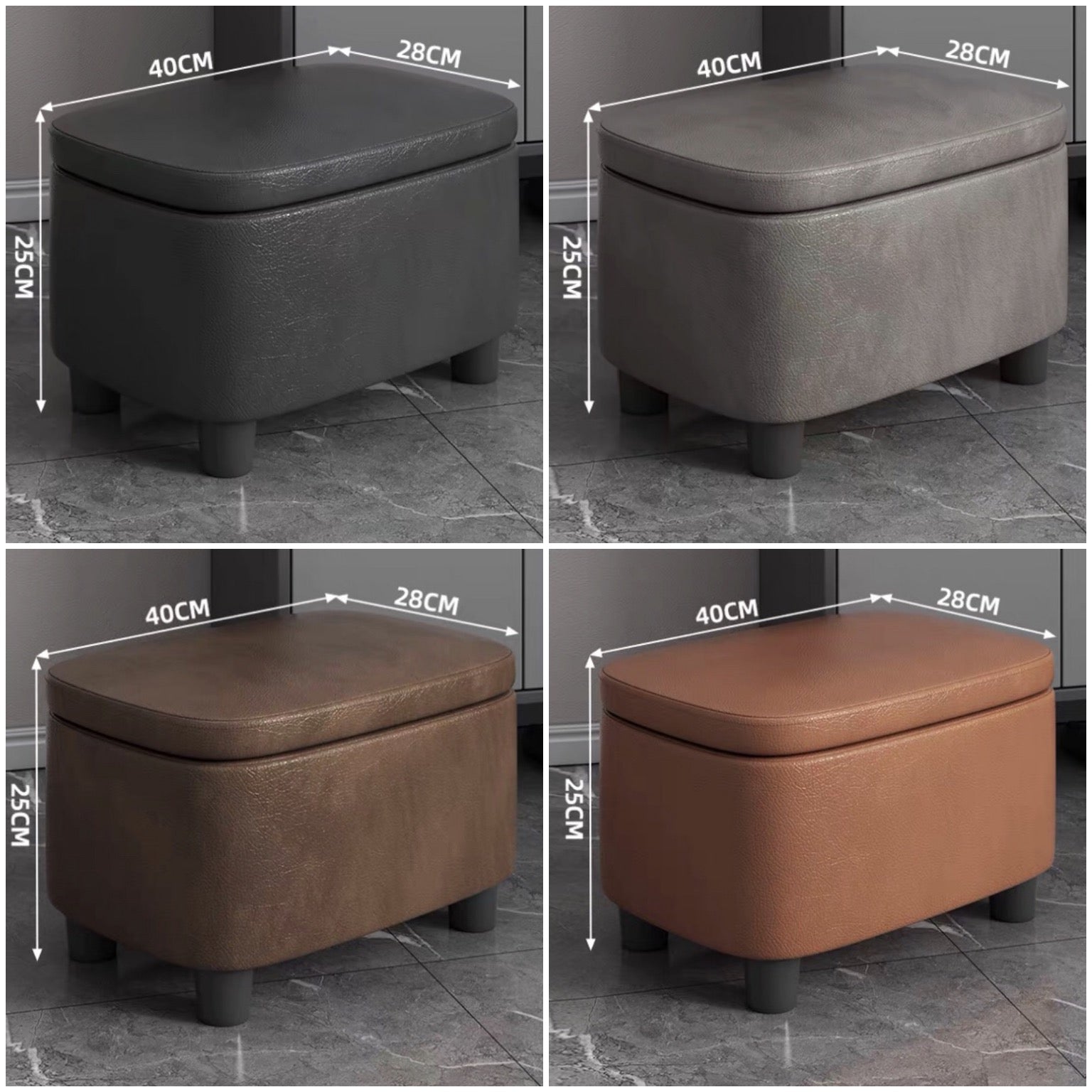 Leather Storage Bench